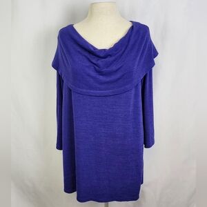 Women's Catherines Purple Cowl Neck Sweater Size 1X 18/20